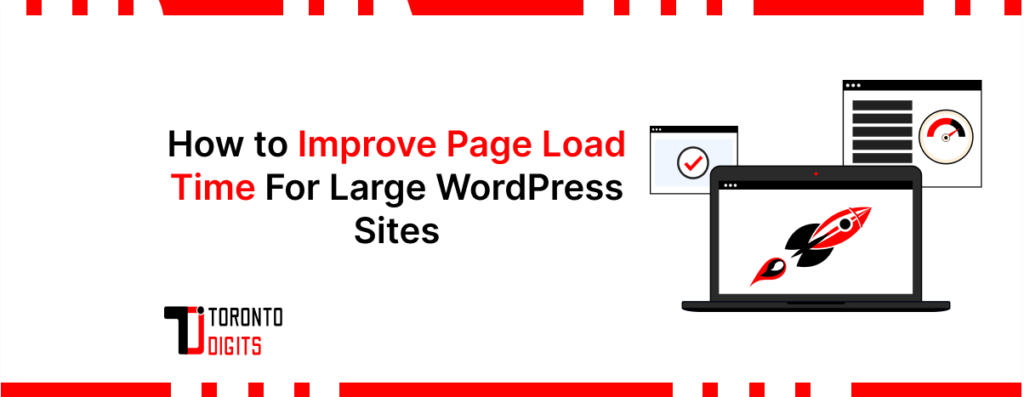 feature image for a guide to imrove the page load time for large websites