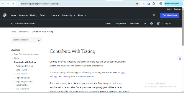 WordPress Core contributions